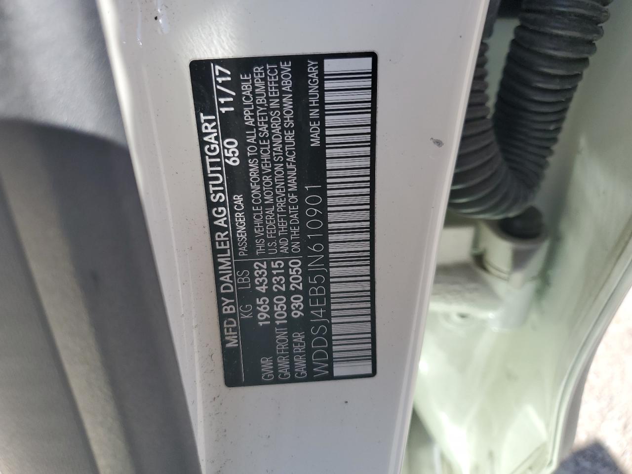 2018 Mercedes-Benz Cla 250 VIN: WDDSJ4EB5JN610901 Lot: 86825315