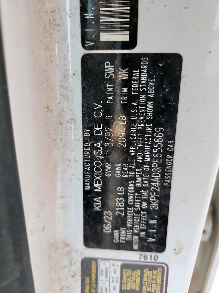 2023 Kia Forte Lx VIN: 3KPF24AD3PE655669 Lot: 90522895