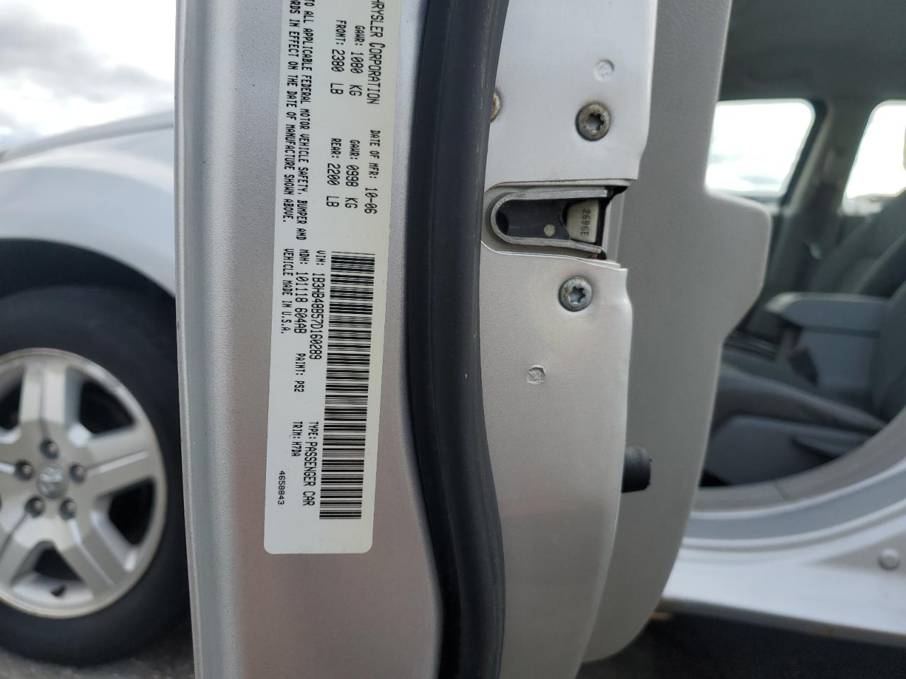 2007 Dodge Caliber Sxt VIN: 1B3HB48B57D160289 Lot: 82519845