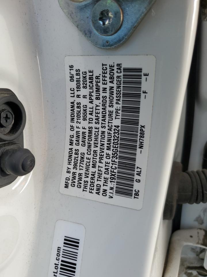2016 Honda Civic Ex VIN: 19XFC1F35GE032324 Lot: 85514845
