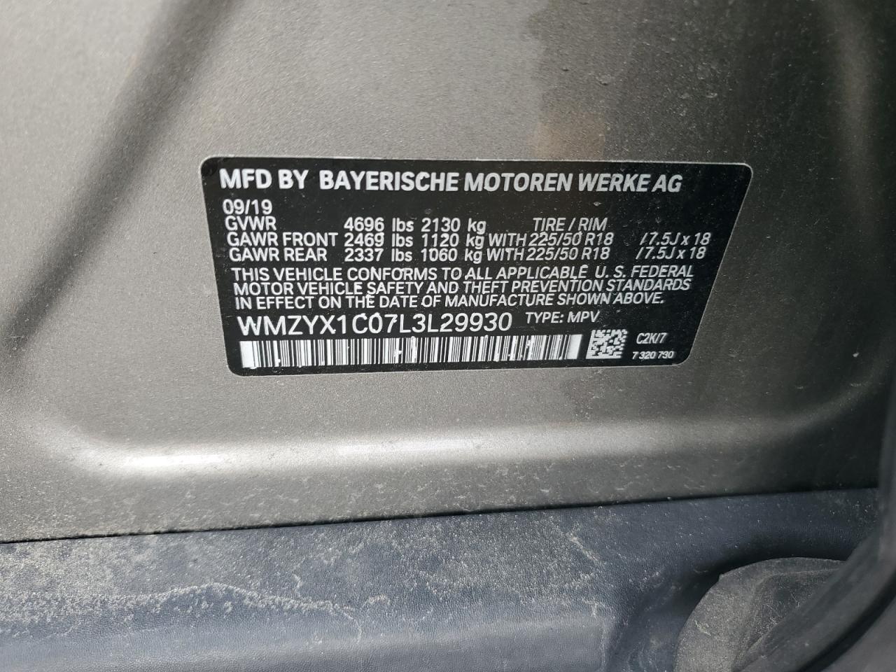 2020 Mini Cooper S Countryman All4 VIN: WMZYX1C07L3L29930 Lot: 86421945