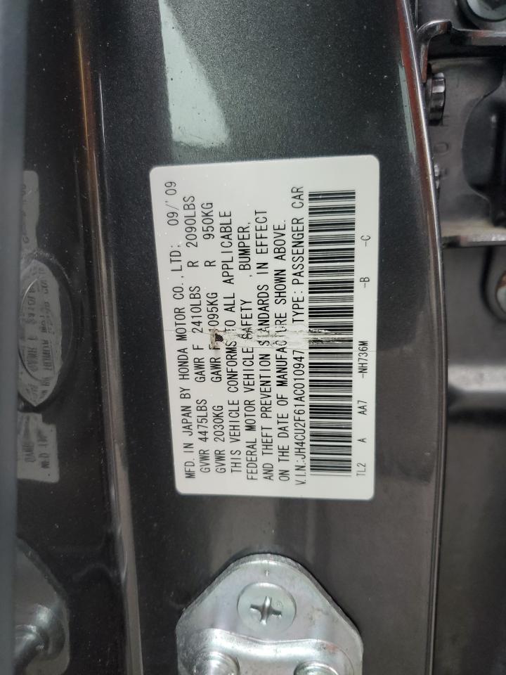 2010 Acura Tsx VIN: JH4CU2F61AC010947 Lot: 86307225