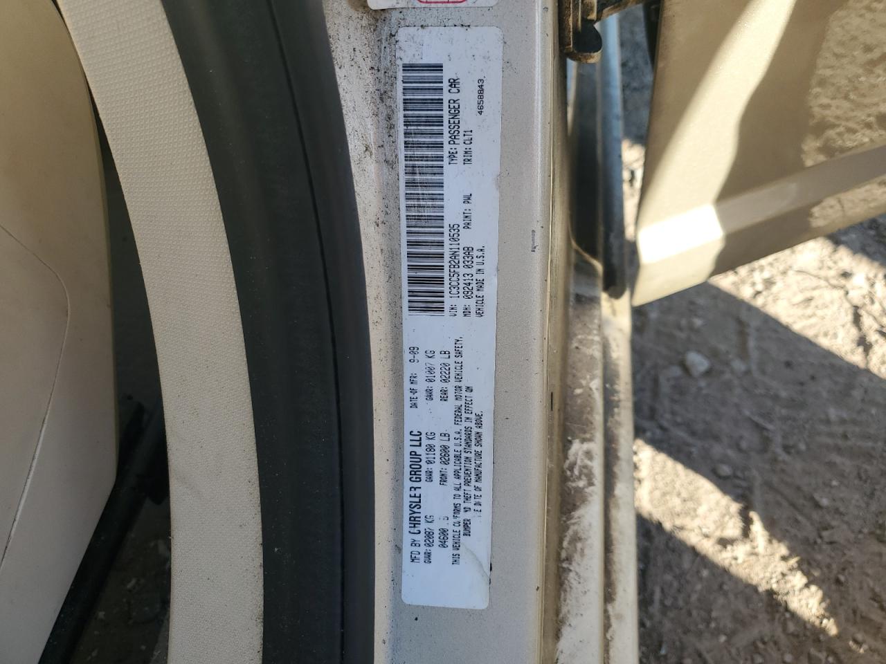 2010 Chrysler Sebring Limited VIN: 1C3CC5FB2AN110535 Lot: 84455825