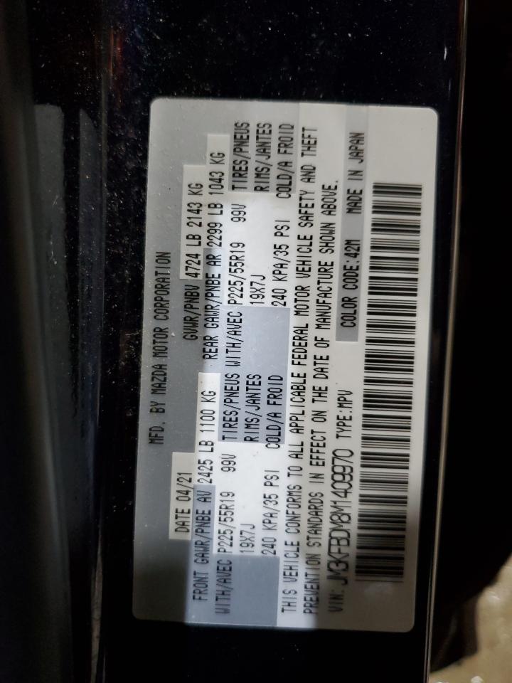 2021 Mazda Cx-5 Grand Touring VIN: JM3KFBDM8M1409970 Lot: 87041555