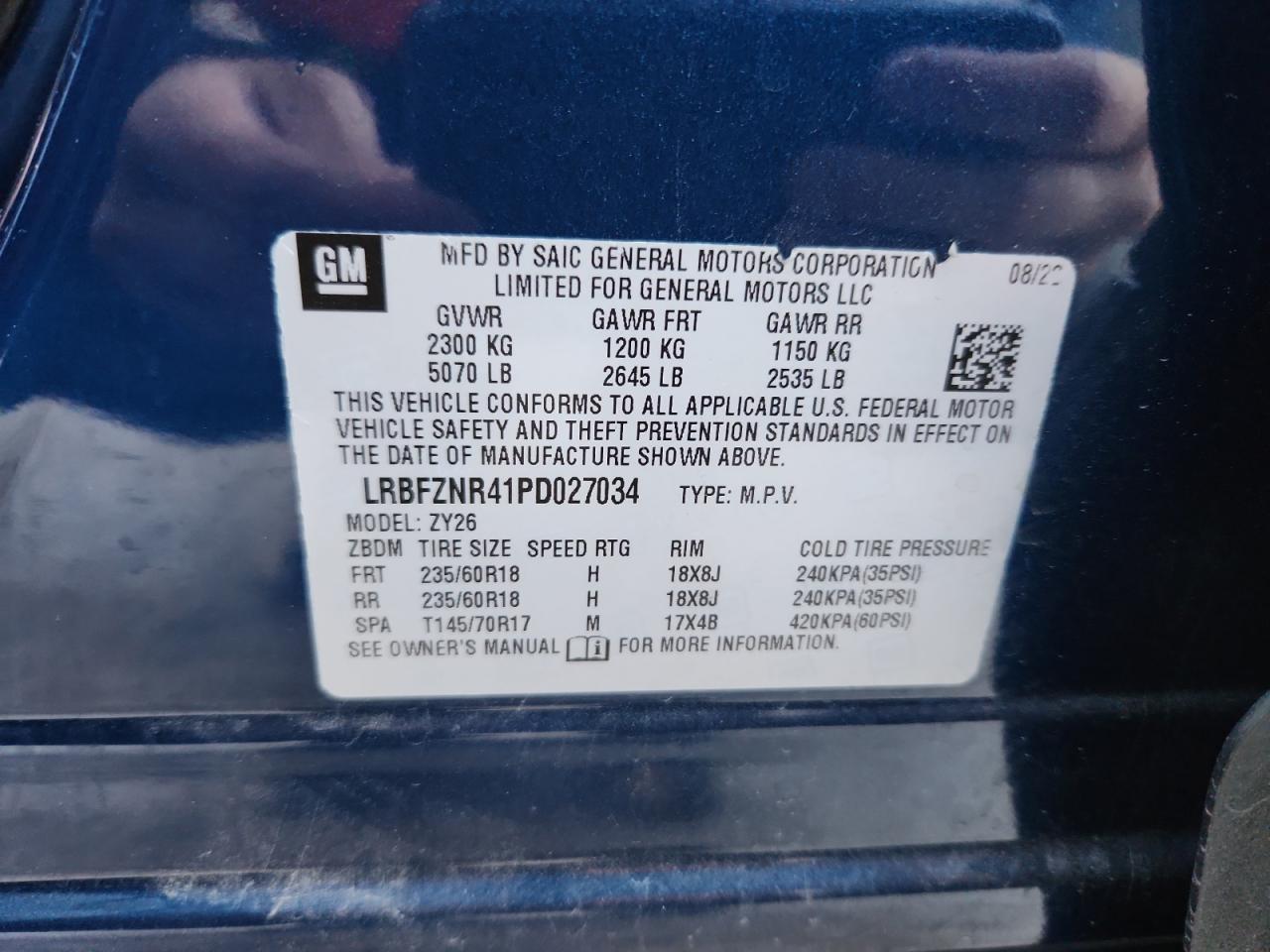 2023 Buick Envision Essence VIN: LRBFZNR41PD027034 Lot: 89538115