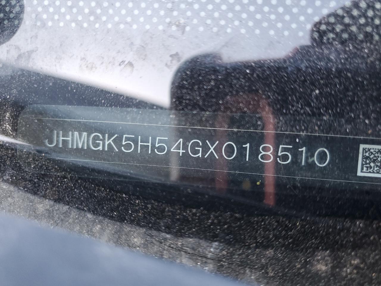 2016 Honda Fit Lx VIN: JHMGK5H54GX018510 Lot: 82298175