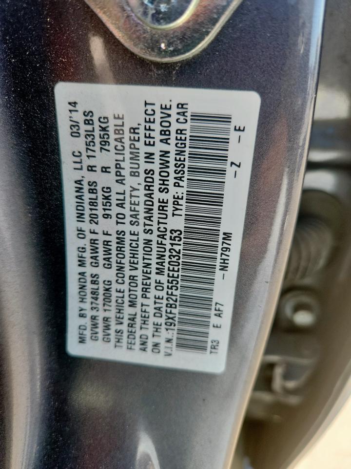 2014 Honda Civic Lx VIN: 19XFB2F55EE032153 Lot: 86535735