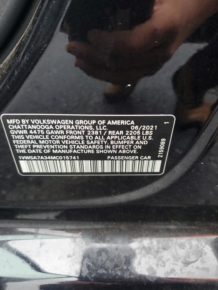 2021 Volkswagen Passat Se VIN: 1VWSA7A34MC015741 Lot: 82303385