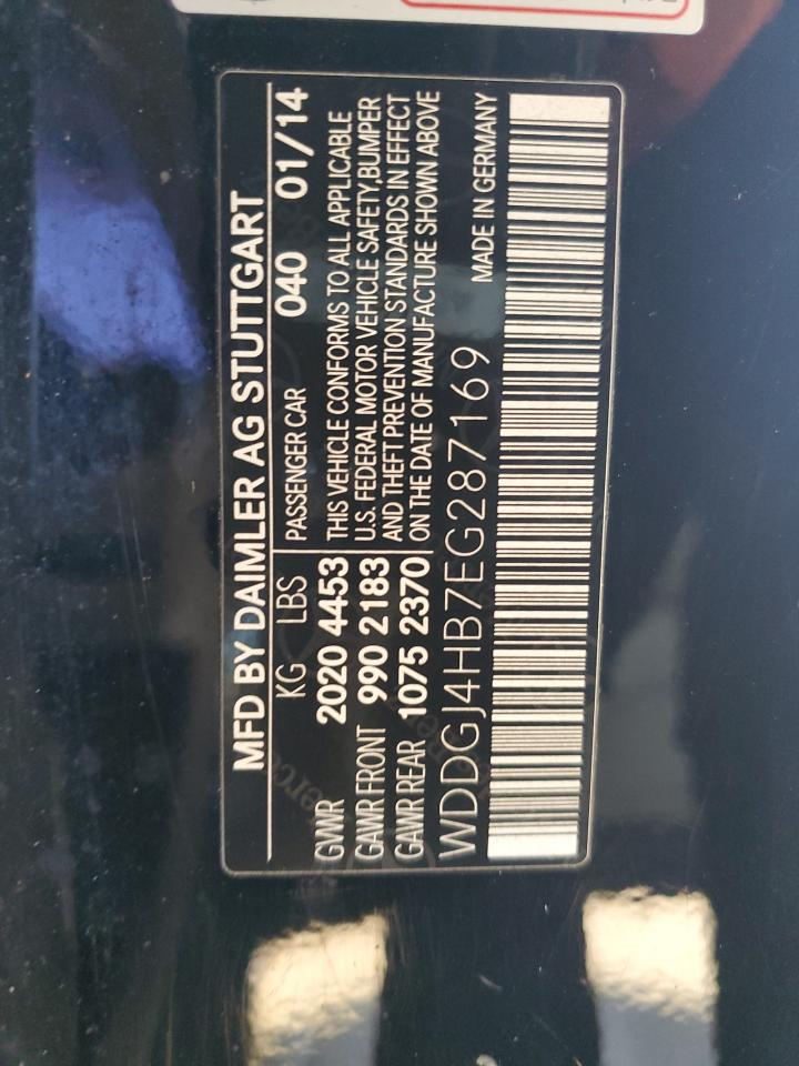 2014 Mercedes-Benz C 250 VIN: WDDGJ4HB7EG287169 Lot: 87304075