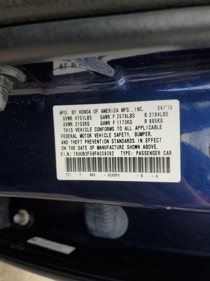 2015 Acura Tlx Tech VIN: 19UUB3F58FA008092 Lot: 90589195