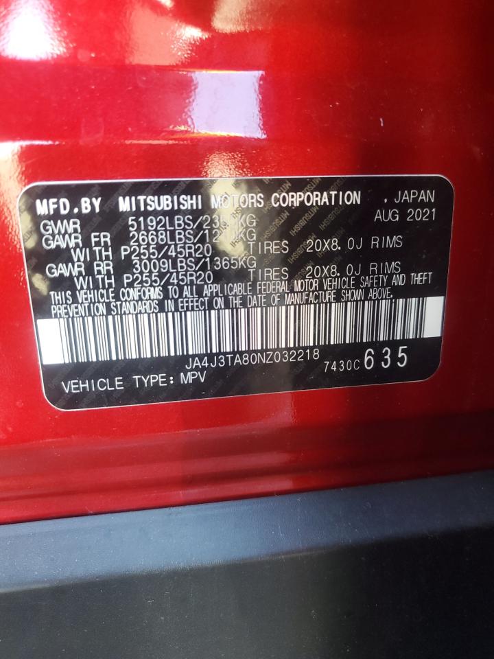 2022 Mitsubishi Outlander Es VIN: JA4J3TA80NZ032218 Lot: 82303925