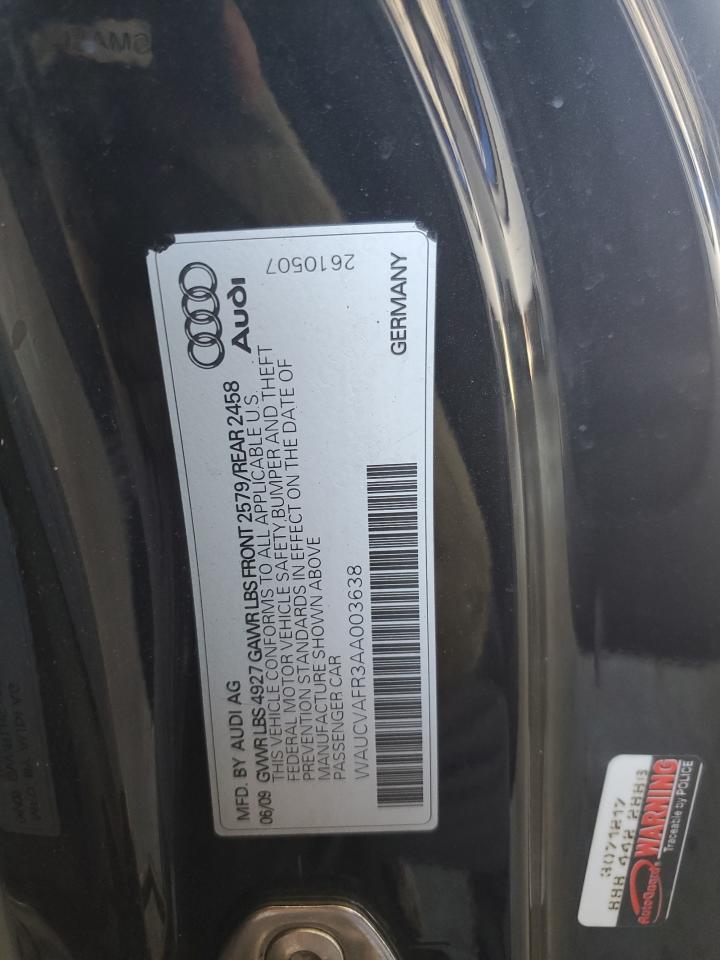 2010 Audi S5 Premium Plus VIN: WAUCVAFR3AA003638 Lot: 90405415