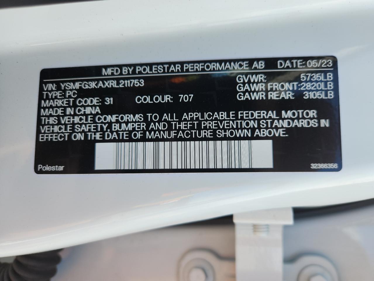 2024 Polestar 2 VIN: YSMFG3KAXRL211753 Lot: 87379145