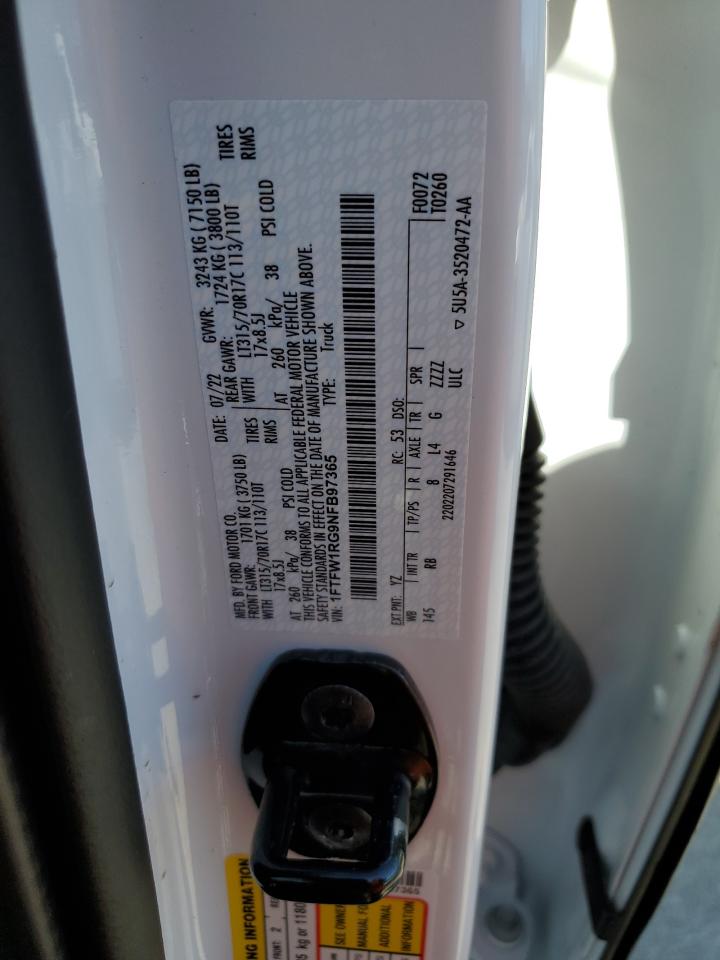 2022 Ford F150 Raptor VIN: 1FTFW1RG9NFB97365 Lot: 82323745