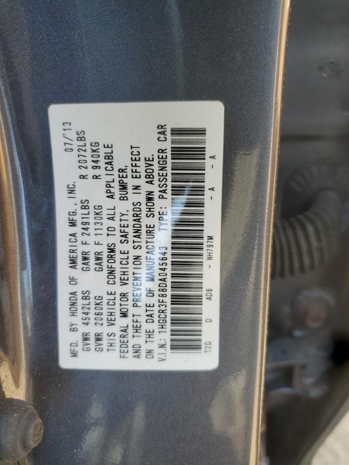 2013 Honda Accord Exl VIN: 1HGCR3F88DA045643 Lot: 84902765