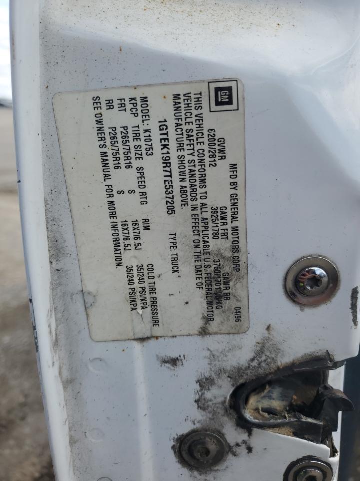 1996 GMC Sierra K1500 VIN: 1GTEK19R7TE537205 Lot: 92897885