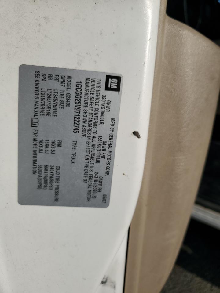 2007 Chevrolet Express G2500 VIN: 1GCGG25V971222745 Lot: 82775385