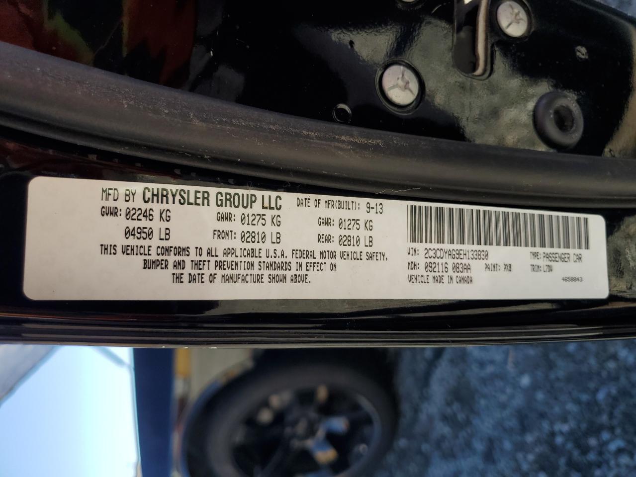 2014 Dodge Challenger Sxt VIN: 2C3CDYAG9EH133830 Lot: 82424775