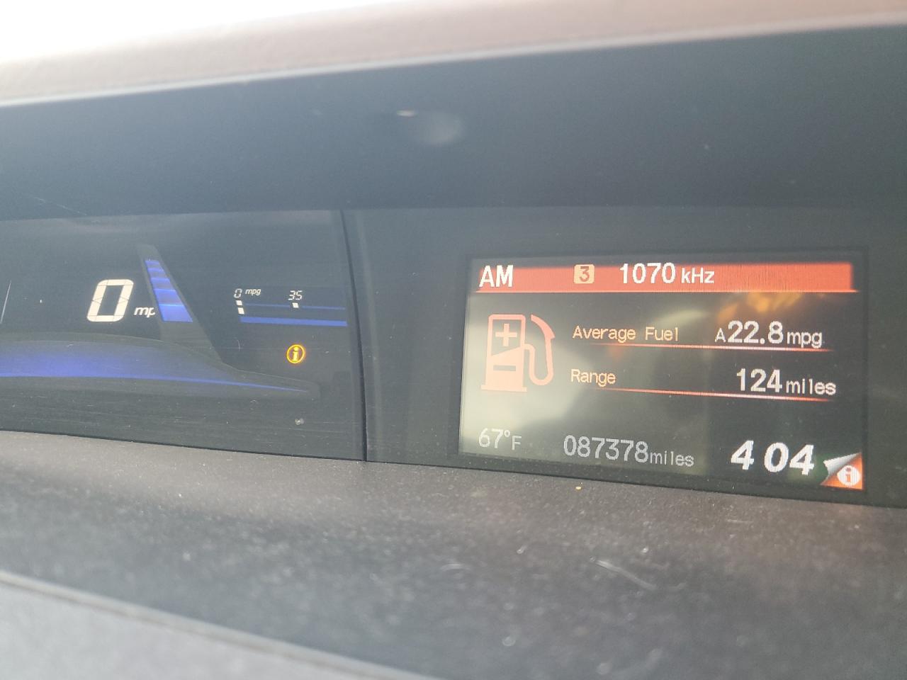 2012 Honda Civic Natural Gas VIN: 19XFB5F58CE002319 Lot: 82471665