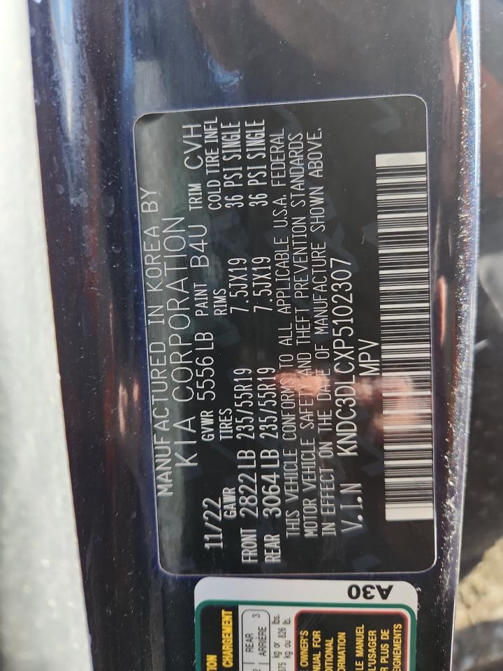 2023 Kia Ev6 Light VIN: KNDC3DLCXP5102307 Lot: 87068585