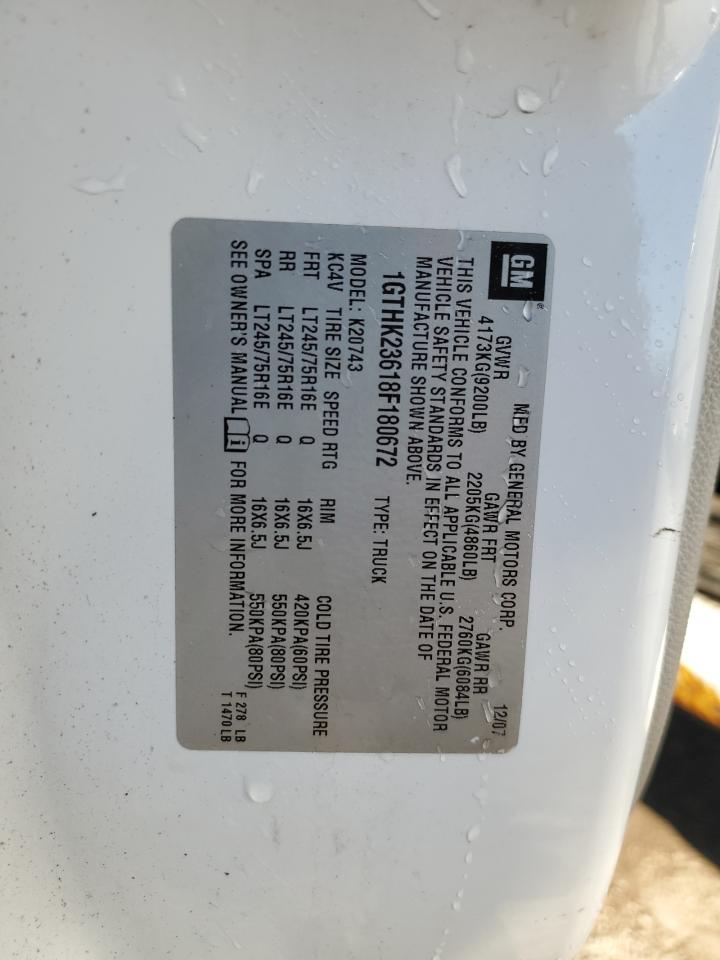 2008 GMC Sierra K2500 Heavy Duty VIN: 1GTHK23618F180672 Lot: 90808165