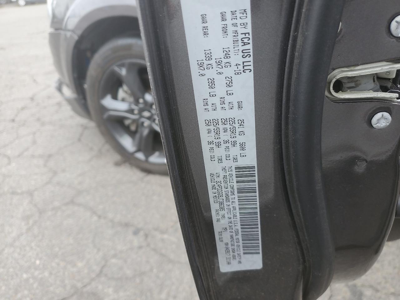 2018 Dodge Journey Crossroad VIN: 3C4PDDGG9JT386385 Lot: 85702475