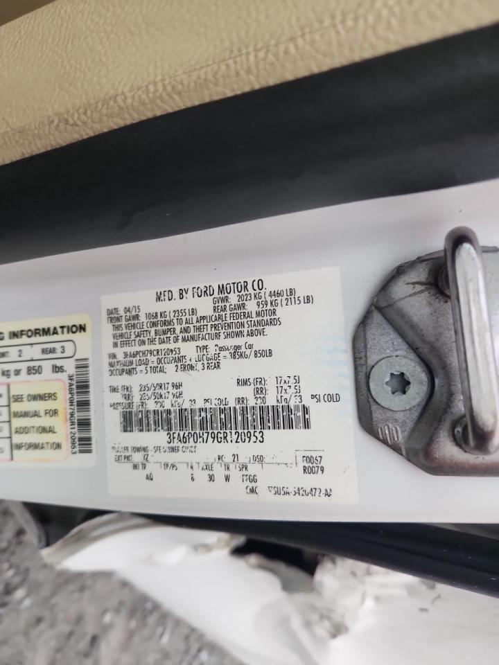 2016 Ford Fusion Se VIN: 3FA6P0H79GR120953 Lot: 80898615