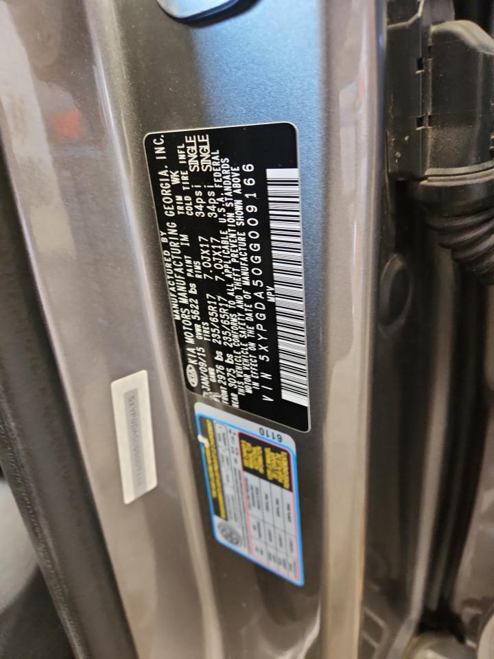 2016 Kia Sorento Lx VIN: 5XYPGDA50GG009166 Lot: 85691335