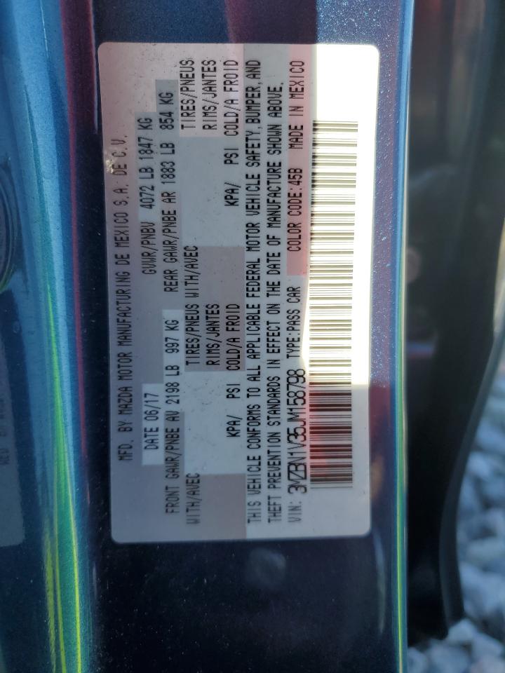 2018 Mazda 3 Touring VIN: 3MZBN1V35JM158798 Lot: 90619875