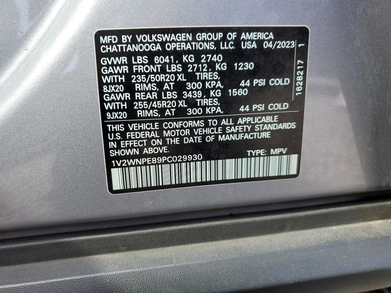 2023 Volkswagen Id.4 Pro S VIN: 1V2WNPE89PC029930 Lot: 81999535