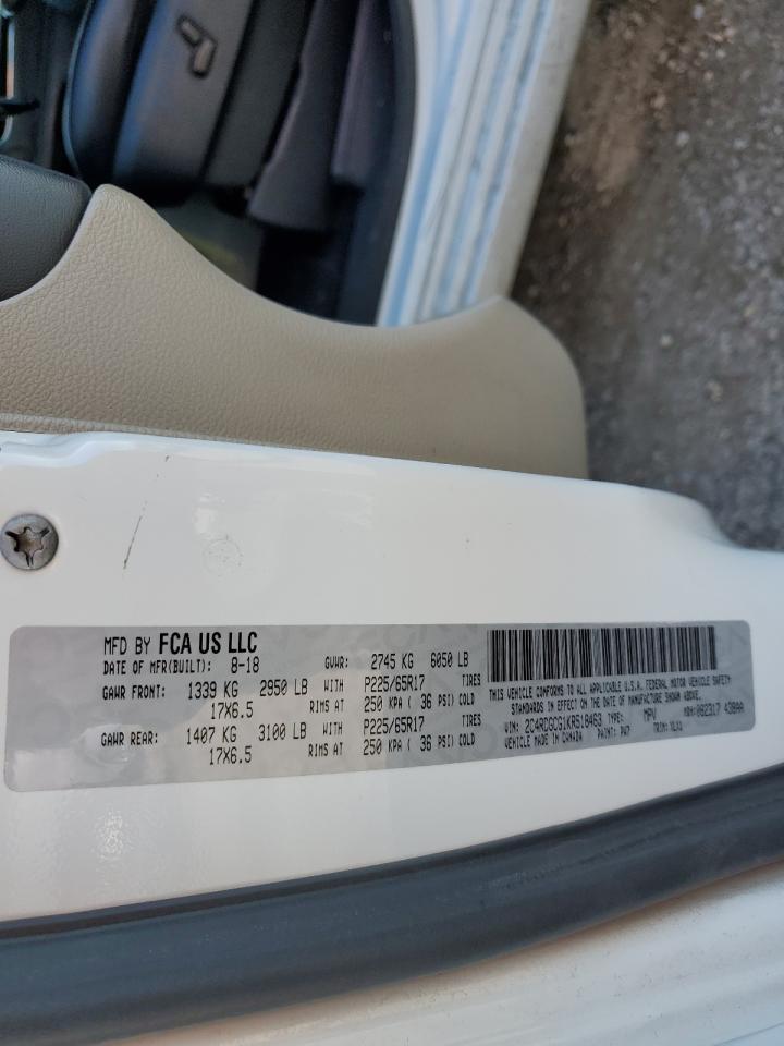 2019 Dodge Grand Caravan Sxt VIN: 2C4RDGCG1KR518463 Lot: 87219955