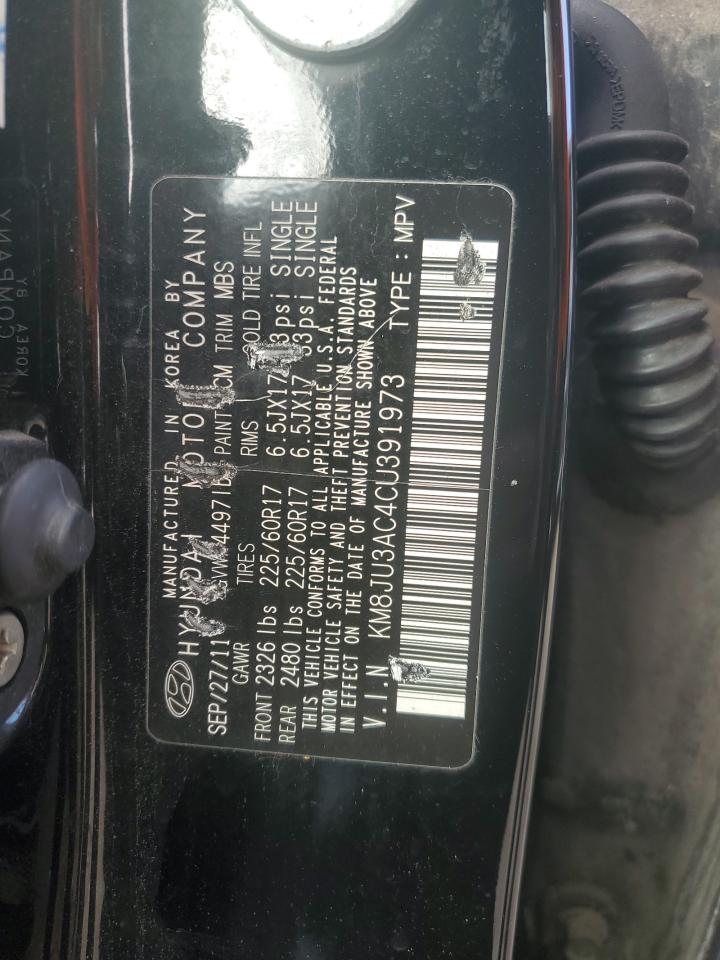 2012 Hyundai Tucson Gls VIN: KM8JU3AC4CU391973 Lot: 82398675