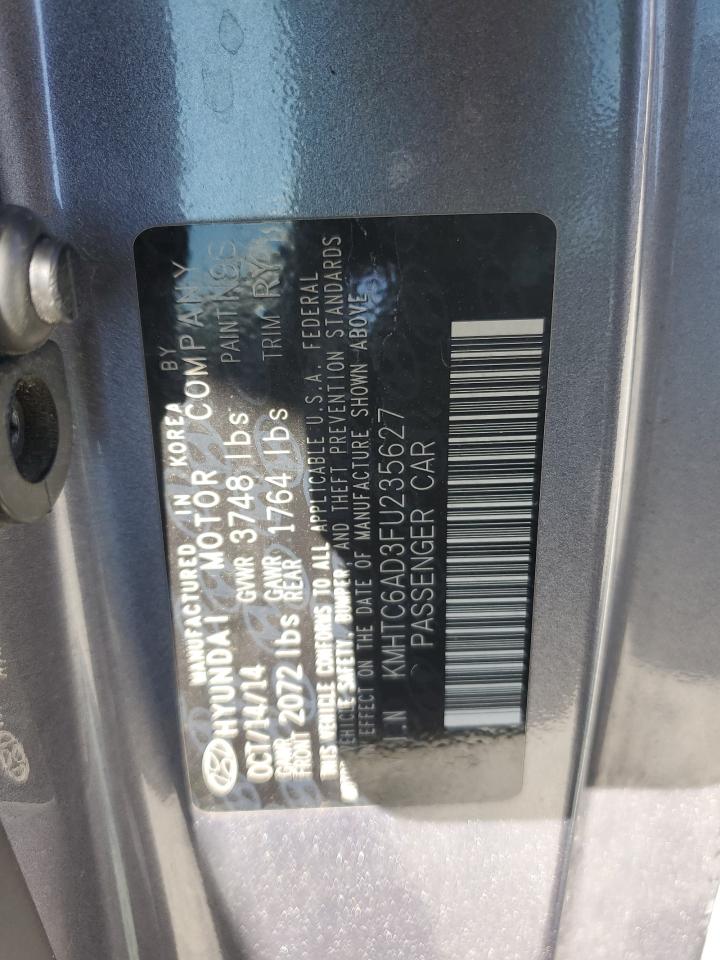 2015 Hyundai Veloster VIN: KMHTC6AD3FU235627 Lot: 84610125