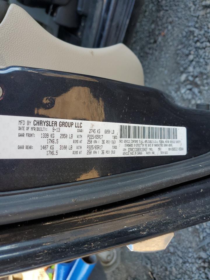 2014 Chrysler Town & Country Touring L VIN: 2C4RC1CG8ER133437 Lot: 89544415