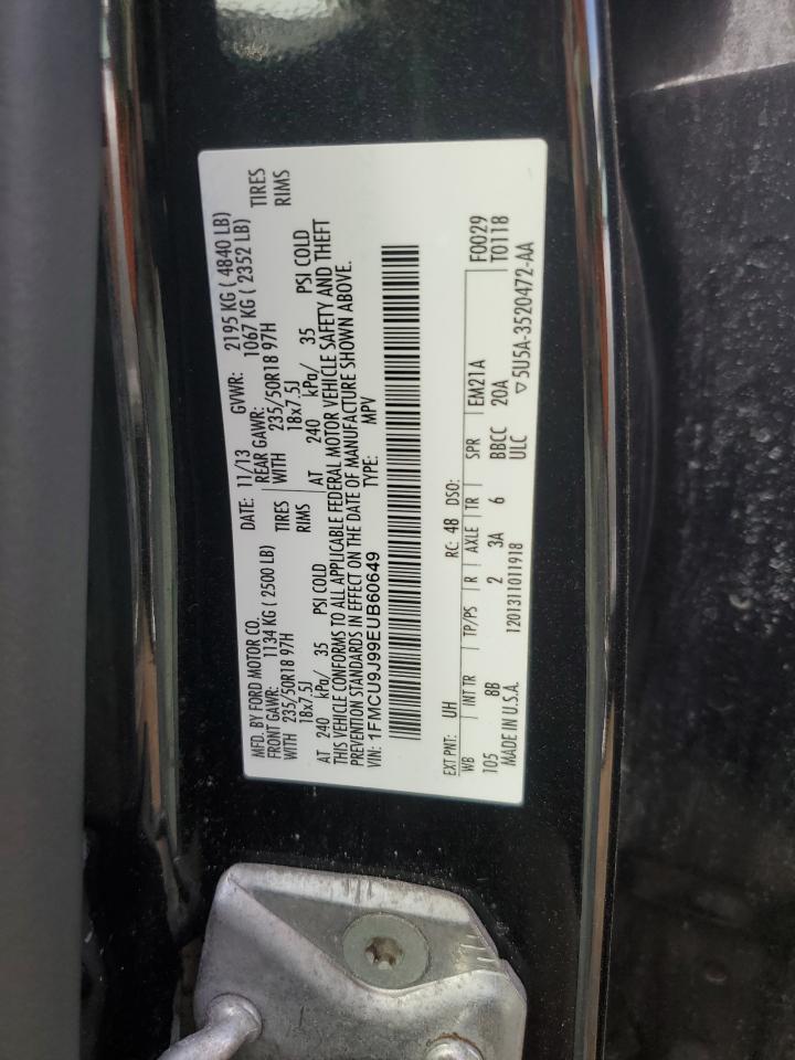 2014 Ford Escape Titanium VIN: 1FMCU9J99EUB60649 Lot: 85941105