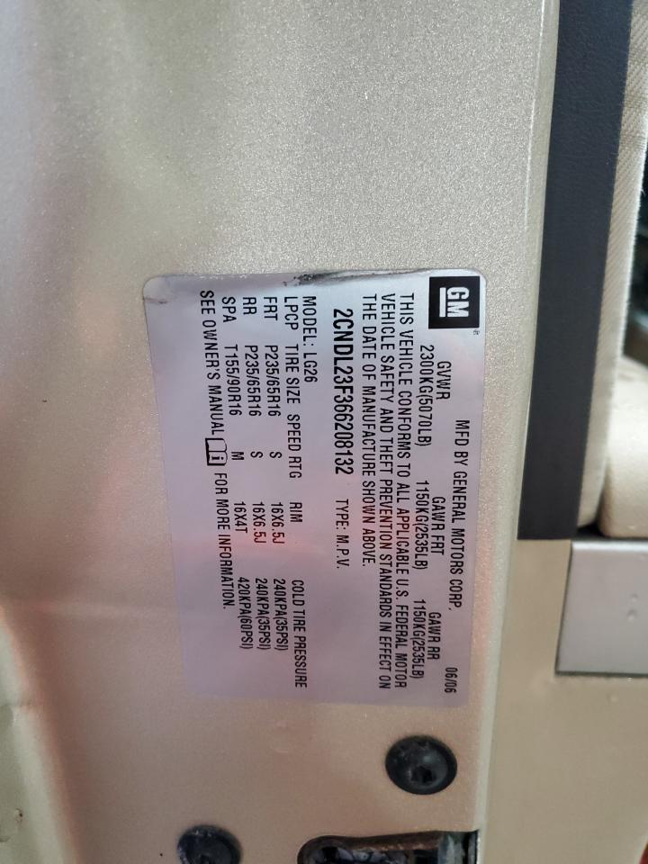 2006 Chevrolet Equinox Ls VIN: 2CNDL23F366208132 Lot: 90673075