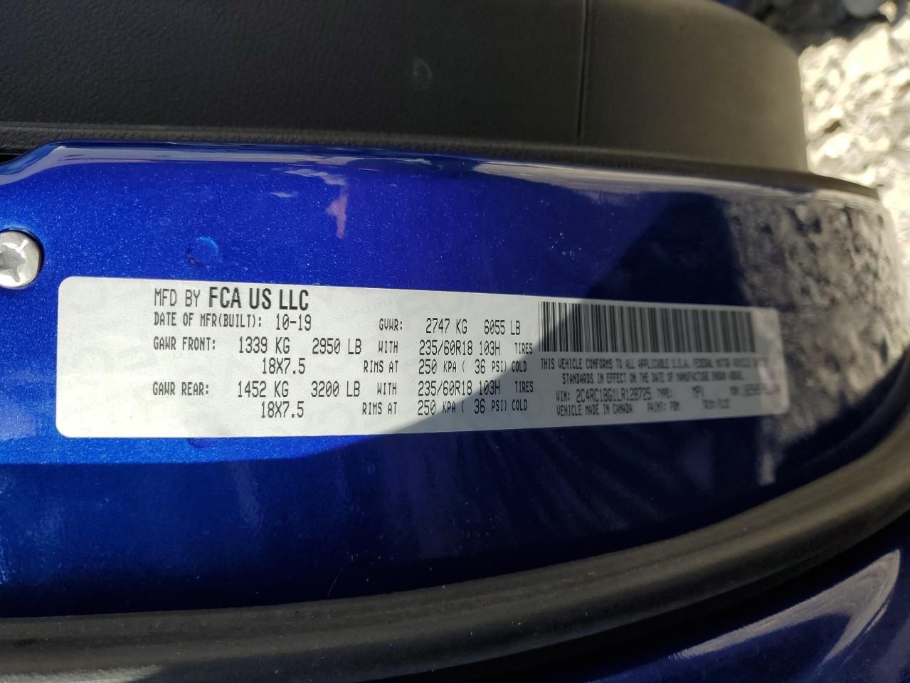 2020 Chrysler Pacifica Touring L VIN: 2C4RC1BG1LR128725 Lot: 90982645