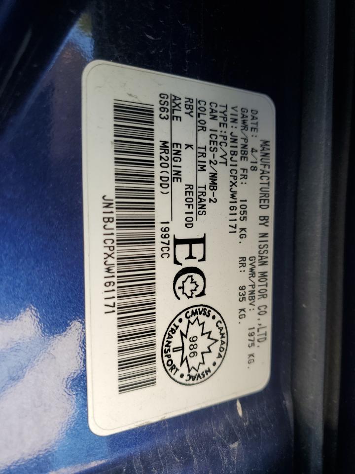 2018 Nissan Rogue Sport S VIN: JN1BJ1CPXJW161171 Lot: 85855405