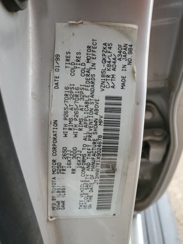 1999 Toyota 4Runner Limited VIN: JT3HN87R1X9024678 Lot: 86105455