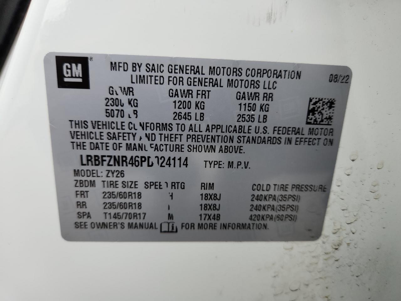 2023 Buick Envision Essence VIN: LRBFZNR46PD024114 Lot: 82525085