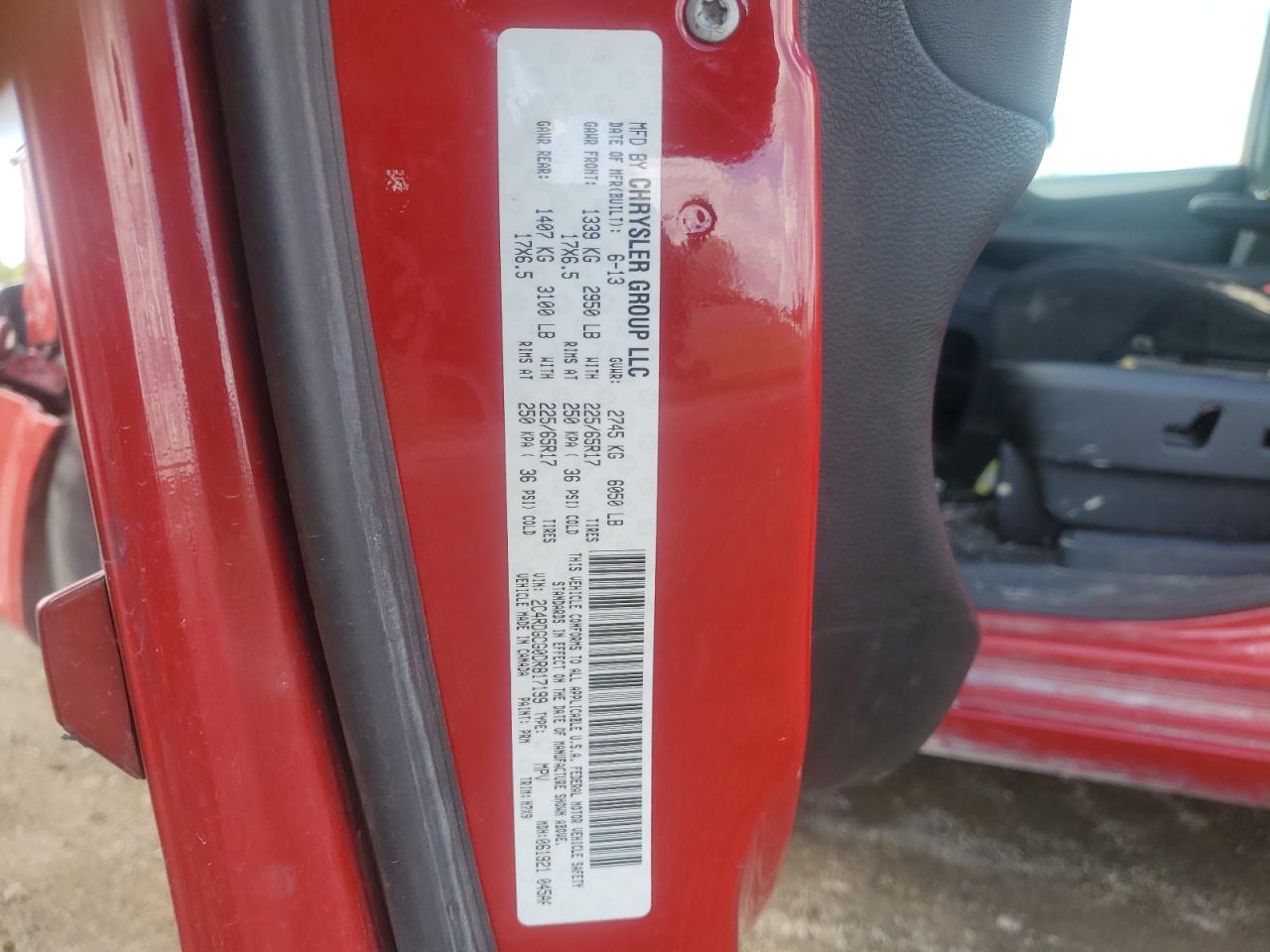 2013 Dodge Grand Caravan Sxt VIN: 2C4RDGCG0DR817199 Lot: 85567295