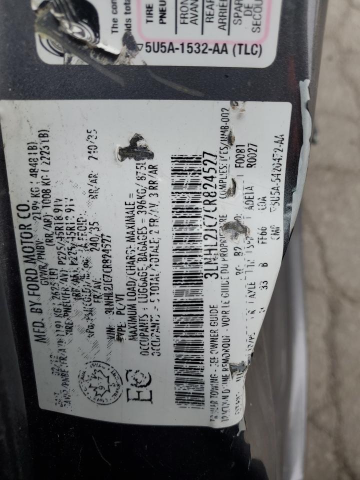 2012 Lincoln Mkz VIN: 3LNHL2JC7CR824527 Lot: 82721695