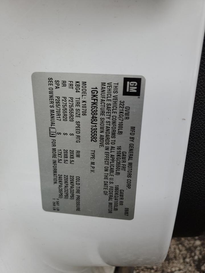 2008 GMC Yukon Denali VIN: 1GKFK63848J135582 Lot: 86899005
