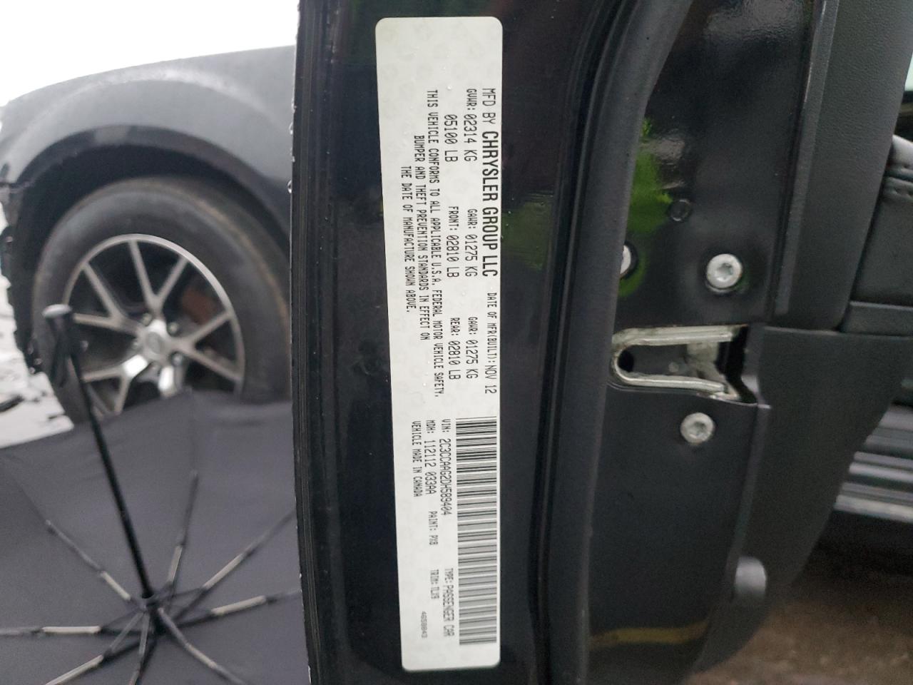 2013 Chrysler 300 VIN: 2C3CCAAG2DH589404 Lot: 90781815