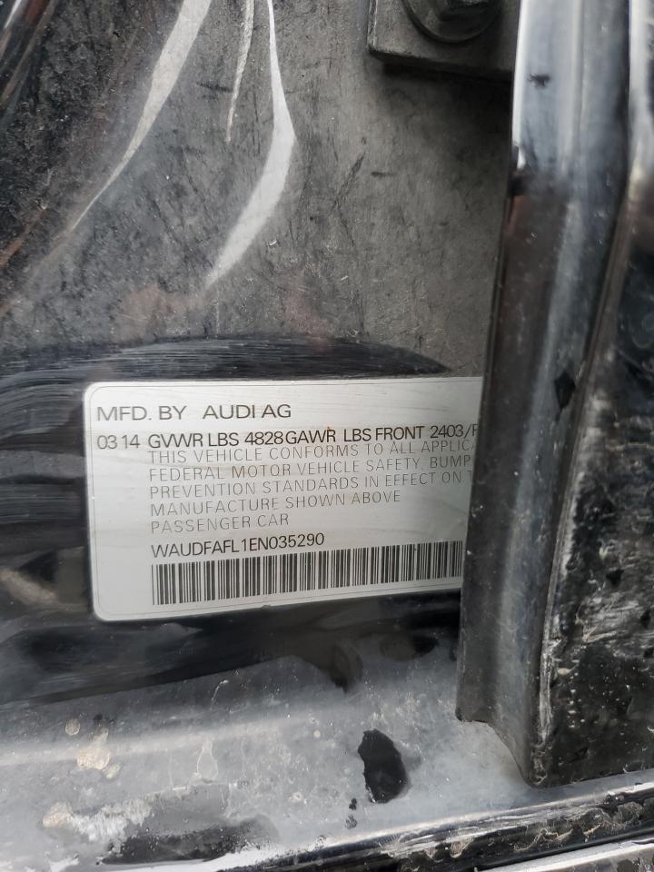 2014 Audi A4 Premium VIN: WAUDFAFL1EN035290 Lot: 84836325