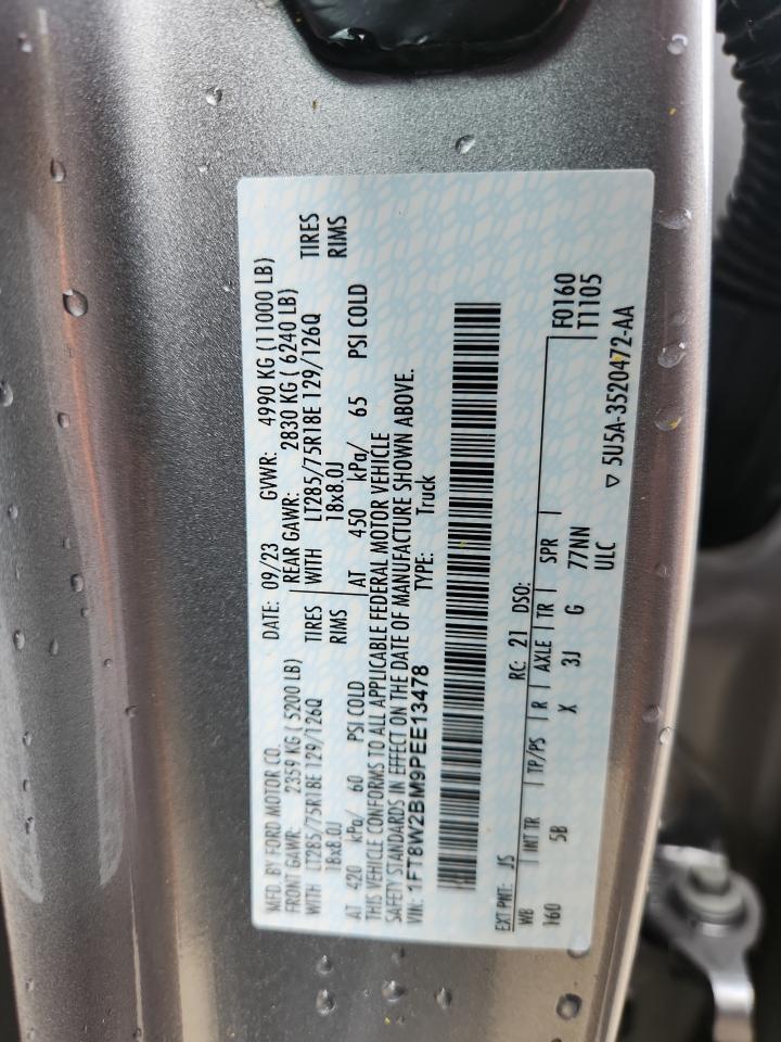 2023 Ford F250 Super Duty VIN: 1FT8W2BM9PEE13478 Lot: 84614505