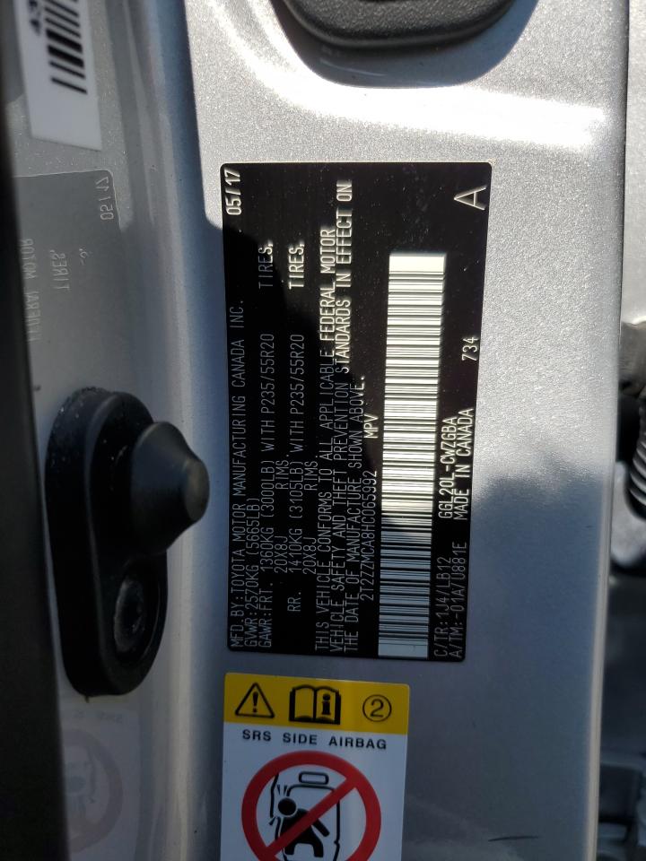 2017 Lexus Rx 350 Base VIN: 2T2ZZMCA8HC065992 Lot: 81915905