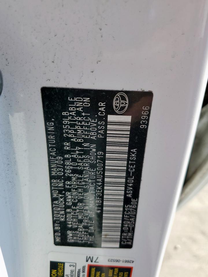 2010 Toyota Camry Base VIN: 4T1BF3EK4AU500719 Lot: 85561695