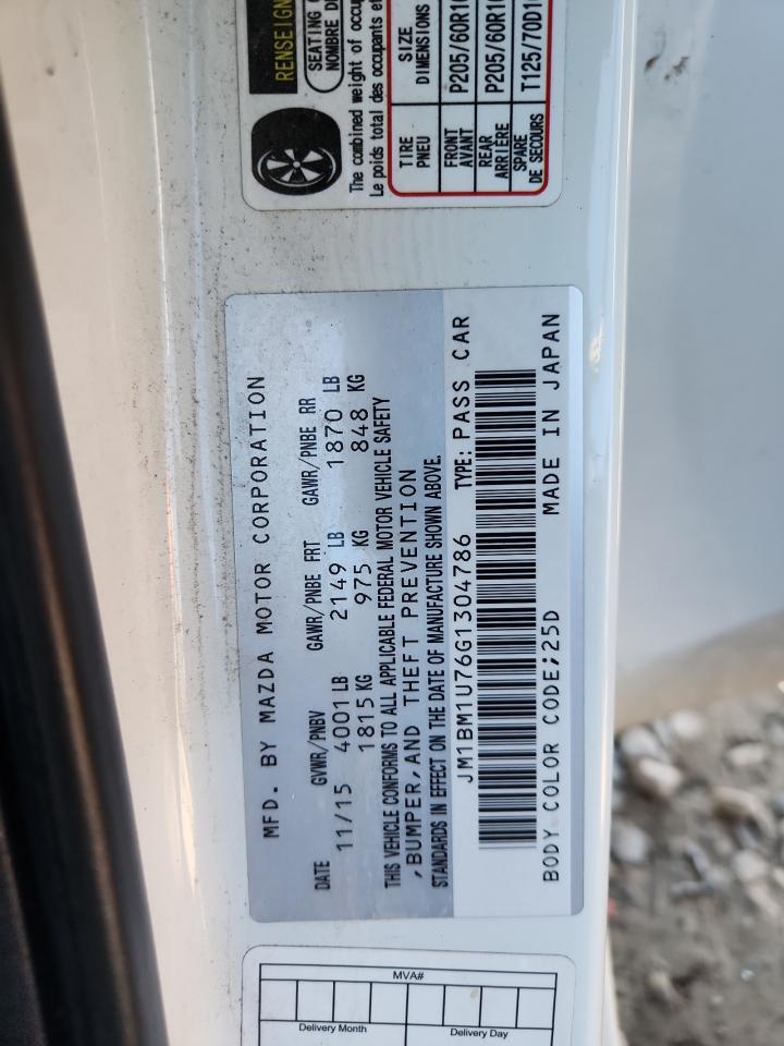 2016 Mazda 3 Sport VIN: JM1BM1U76G1304786 Lot: 90339385