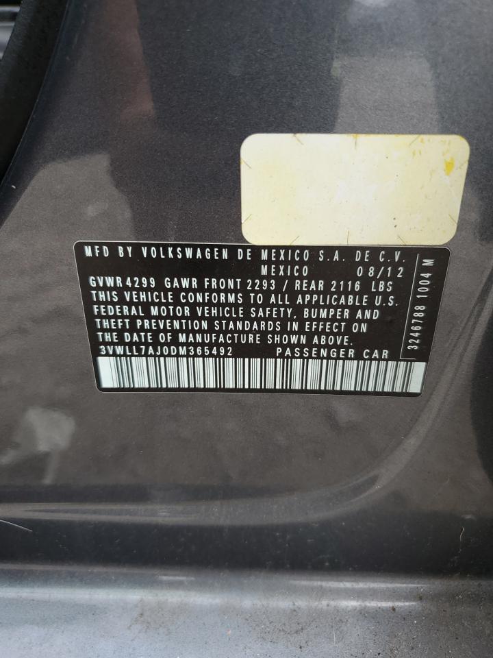 2013 Volkswagen Jetta Tdi VIN: 3VWLL7AJ0DM365492 Lot: 85864835